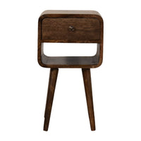 Rounded Open Shelf Bedside Table