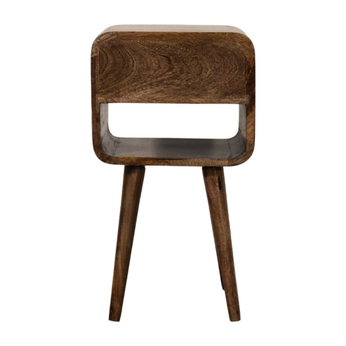 Rounded Open Shelf Bedside Table