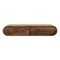 Rounded Wall-Mounted Console with 2 Drawers