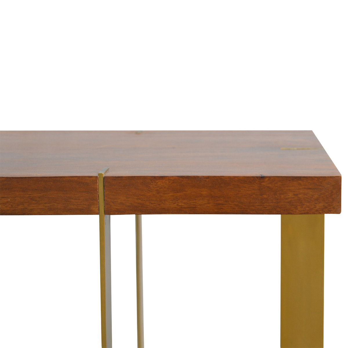 Open Panel Chestnut End Table Chest of Drawers