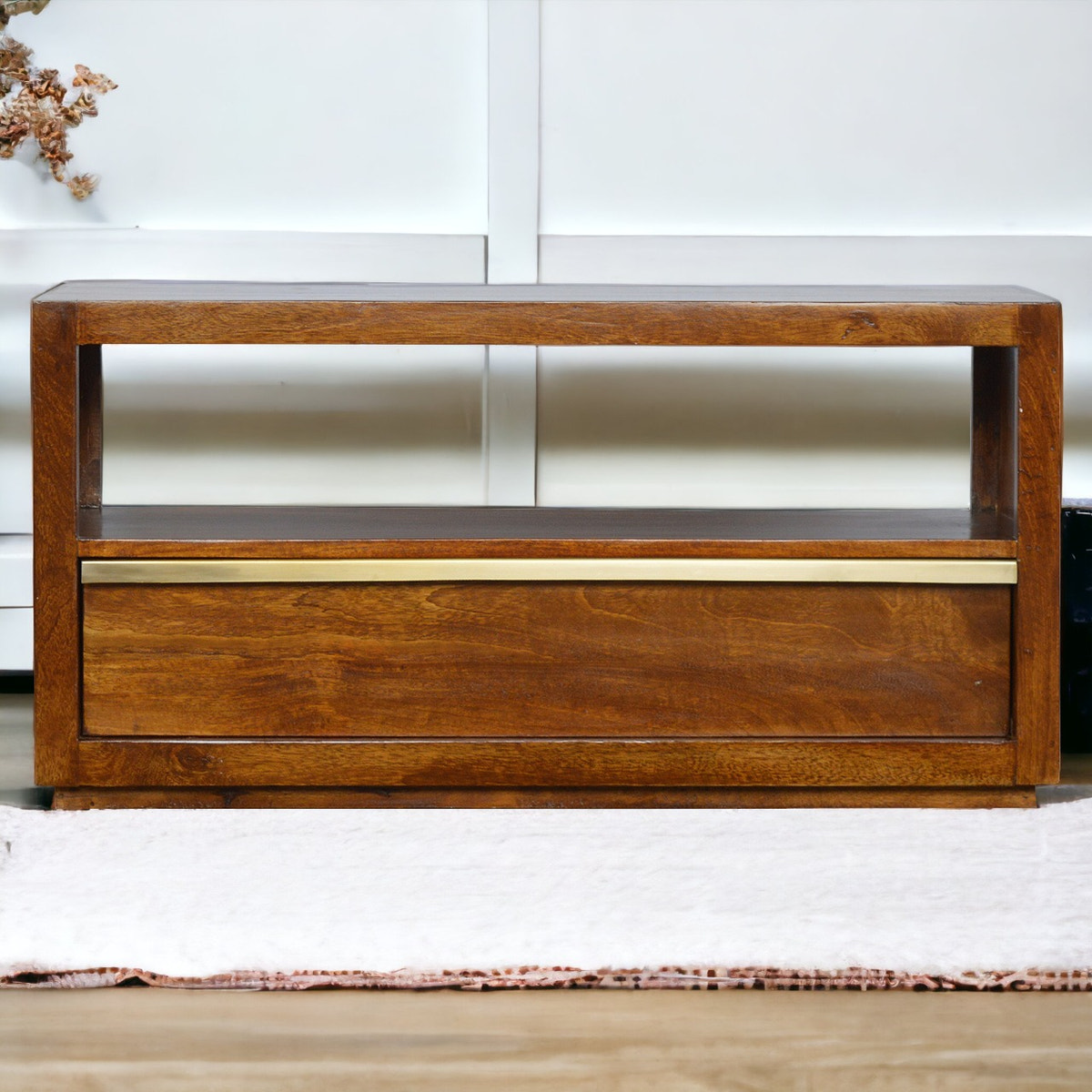 Gold Bar Chestnut TV Unit Chest of Drawers