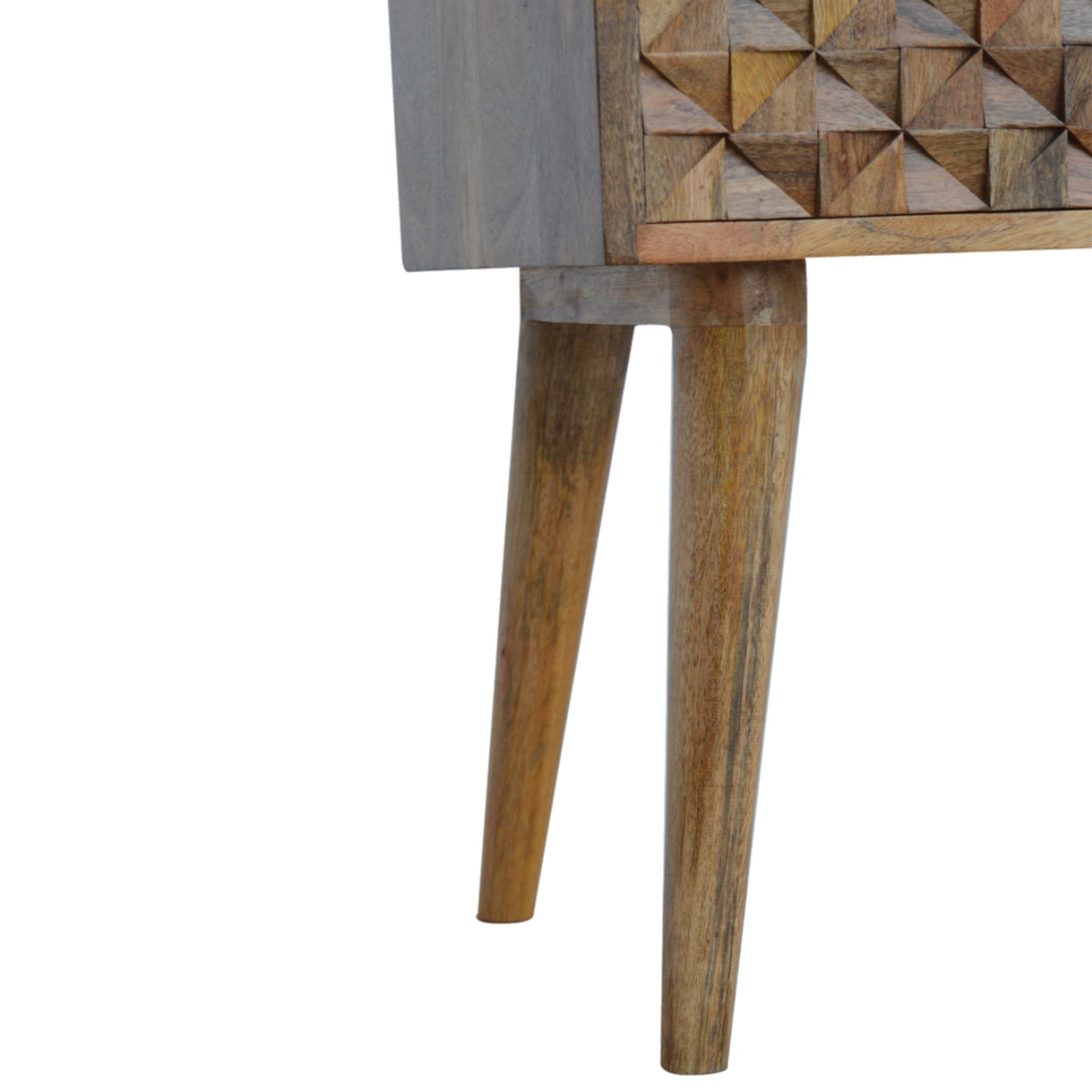 Diamond Carve 2 Drawer Bedside