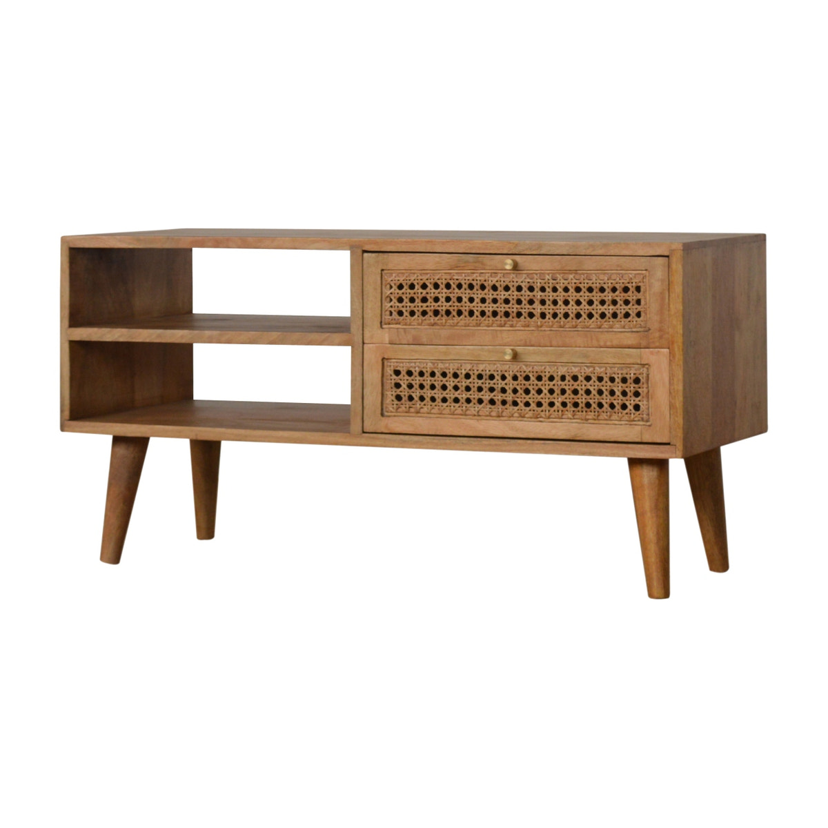 Larrisa TV Media Unit | Oak Solid Mango Wood