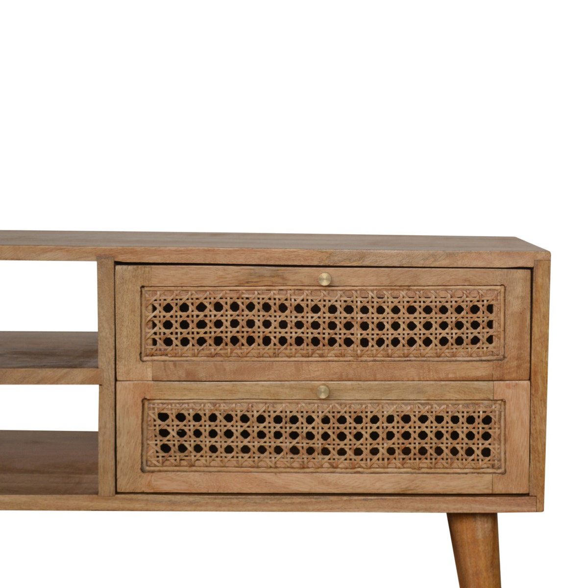 Larrisa TV Media Unit | Oak Solid Mango Wood