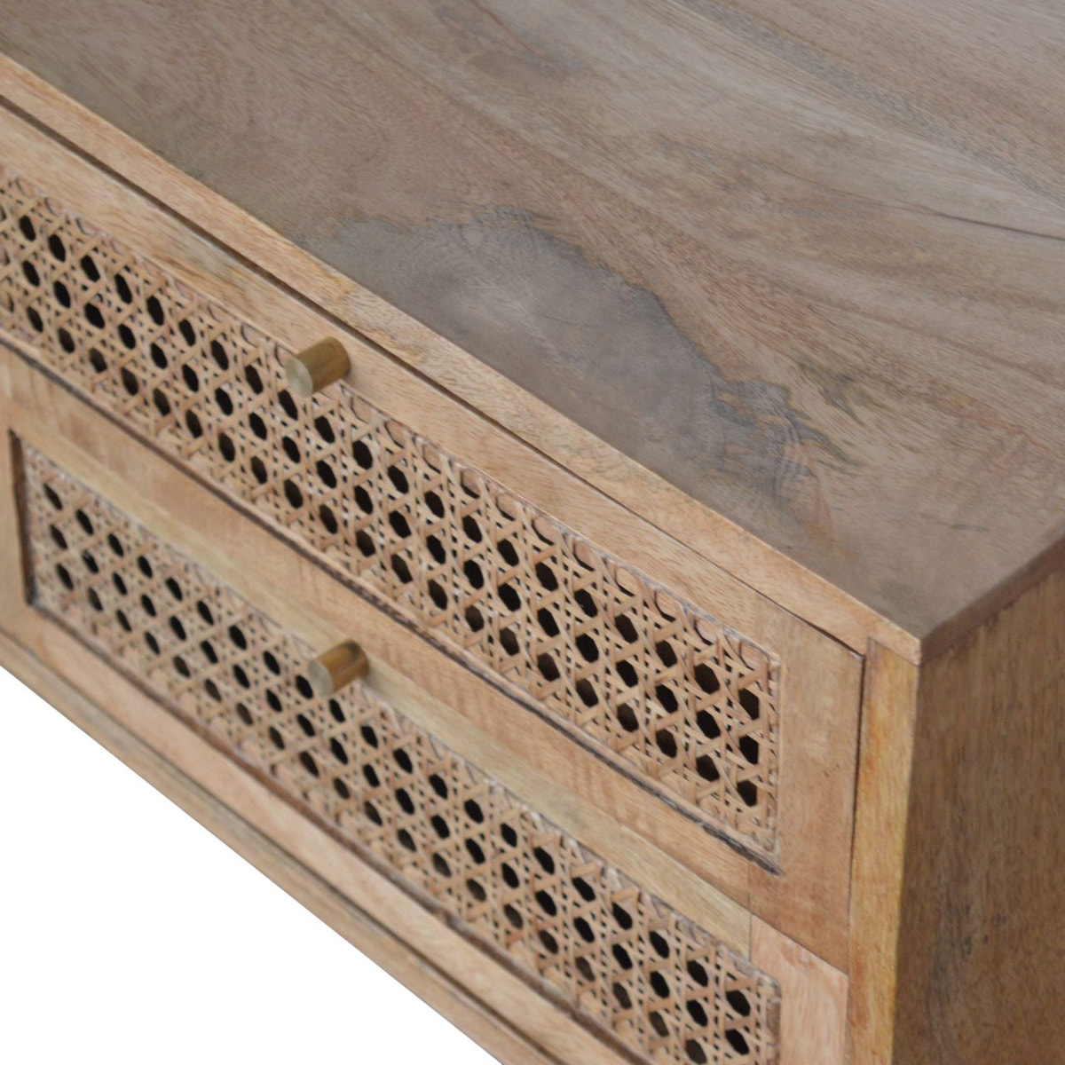 Larrisa TV Media Unit | Oak Solid Mango Wood