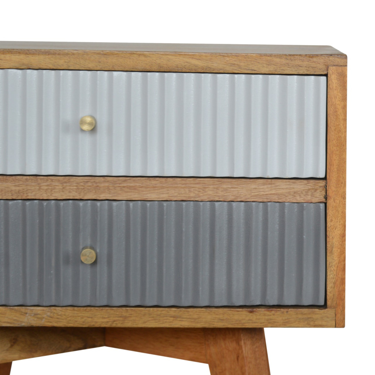 Line Grey Painted Bedside Table