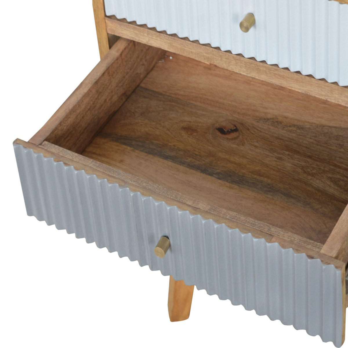 Line Grey Painted Bedside Table