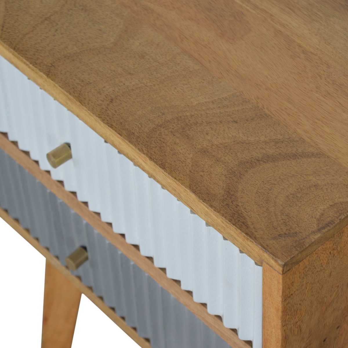 Line Grey Painted Bedside Table