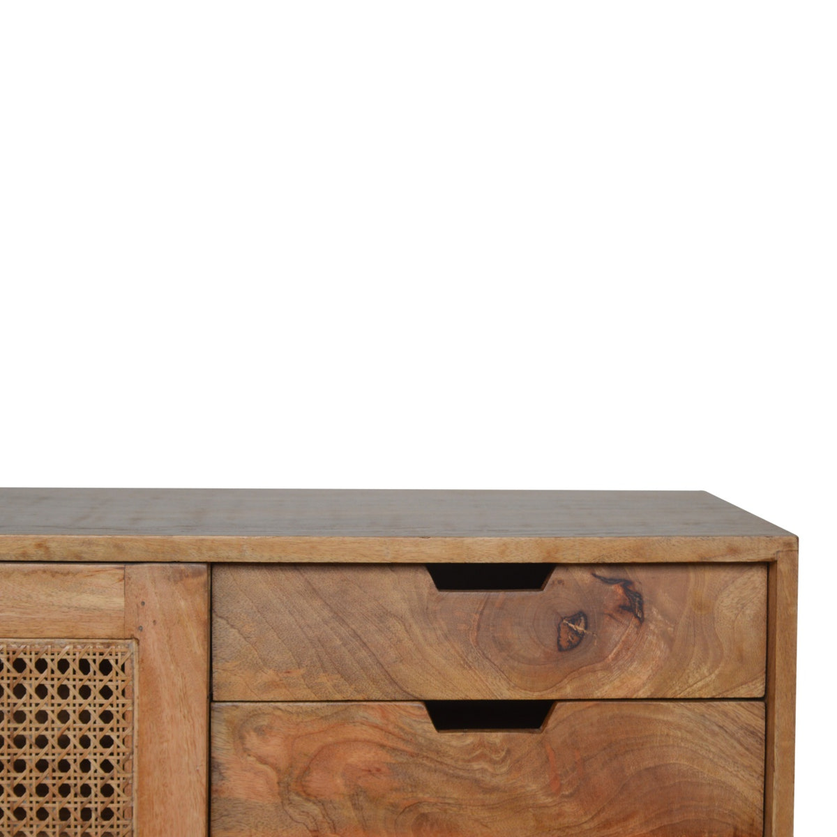 Larissa Cabinet with 4-Drawers Chest of Drawers | Oak-Ish Solid Mango Wood