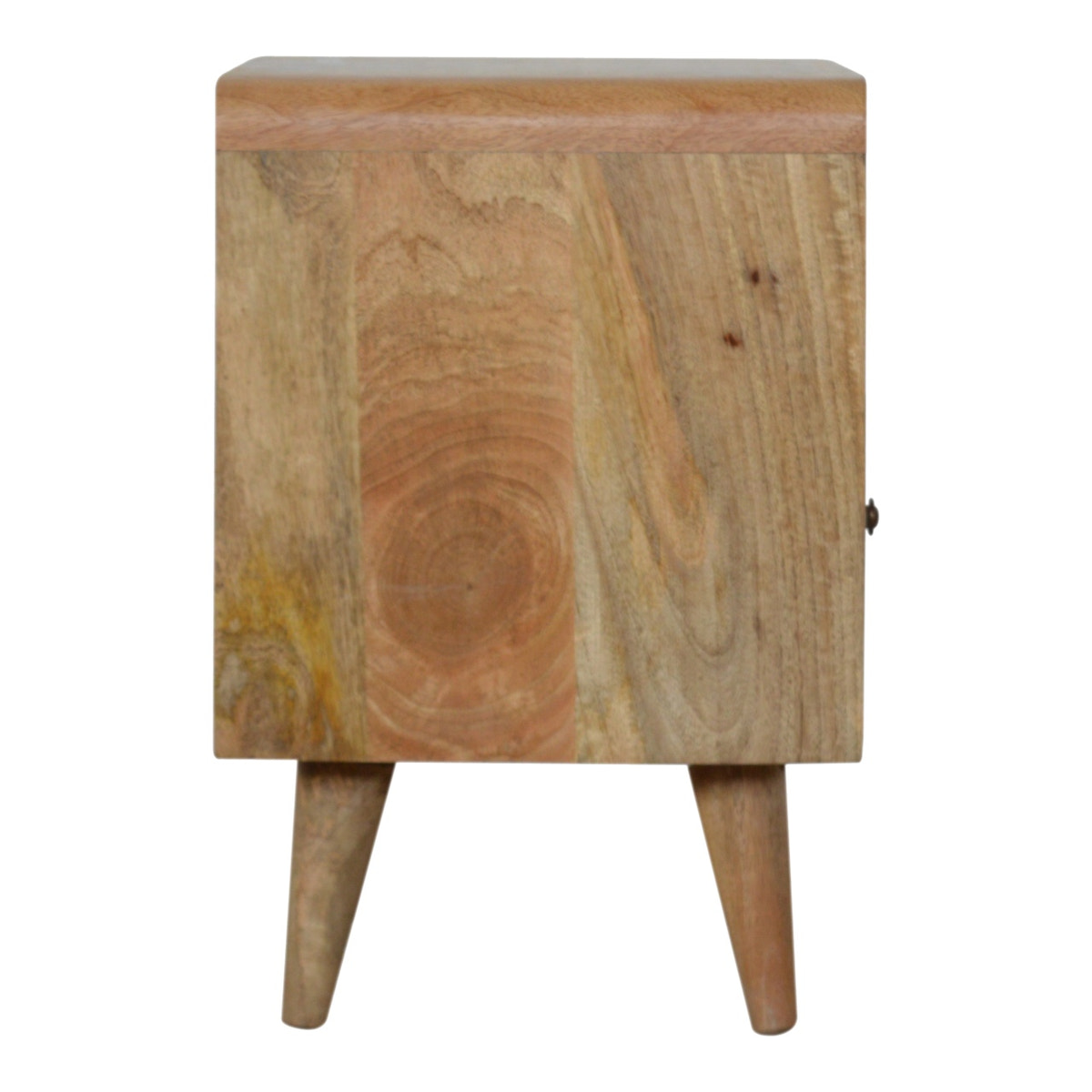 Mono Print Bedside with Open Slot Bedside Table | Oak-Ish Mango Wood