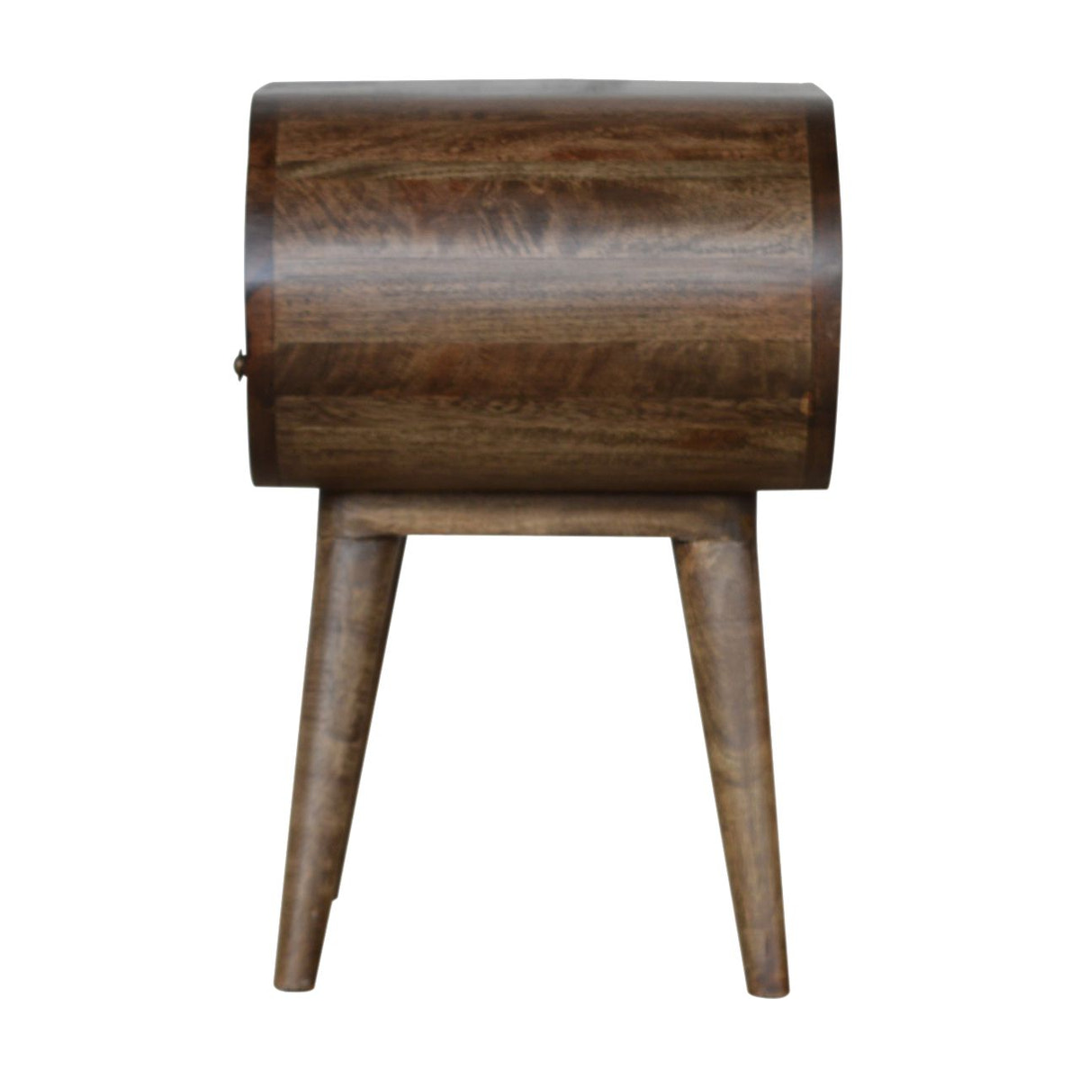 Grey Washed Circular Bedside Table