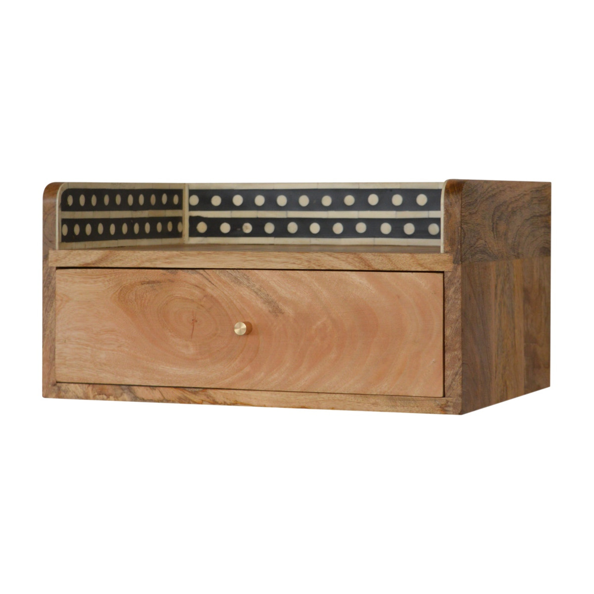 Bone Inlay Gallery Floating Bedside Table