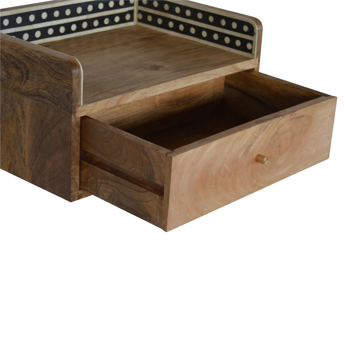 Bone Inlay Gallery Floating Bedside Table