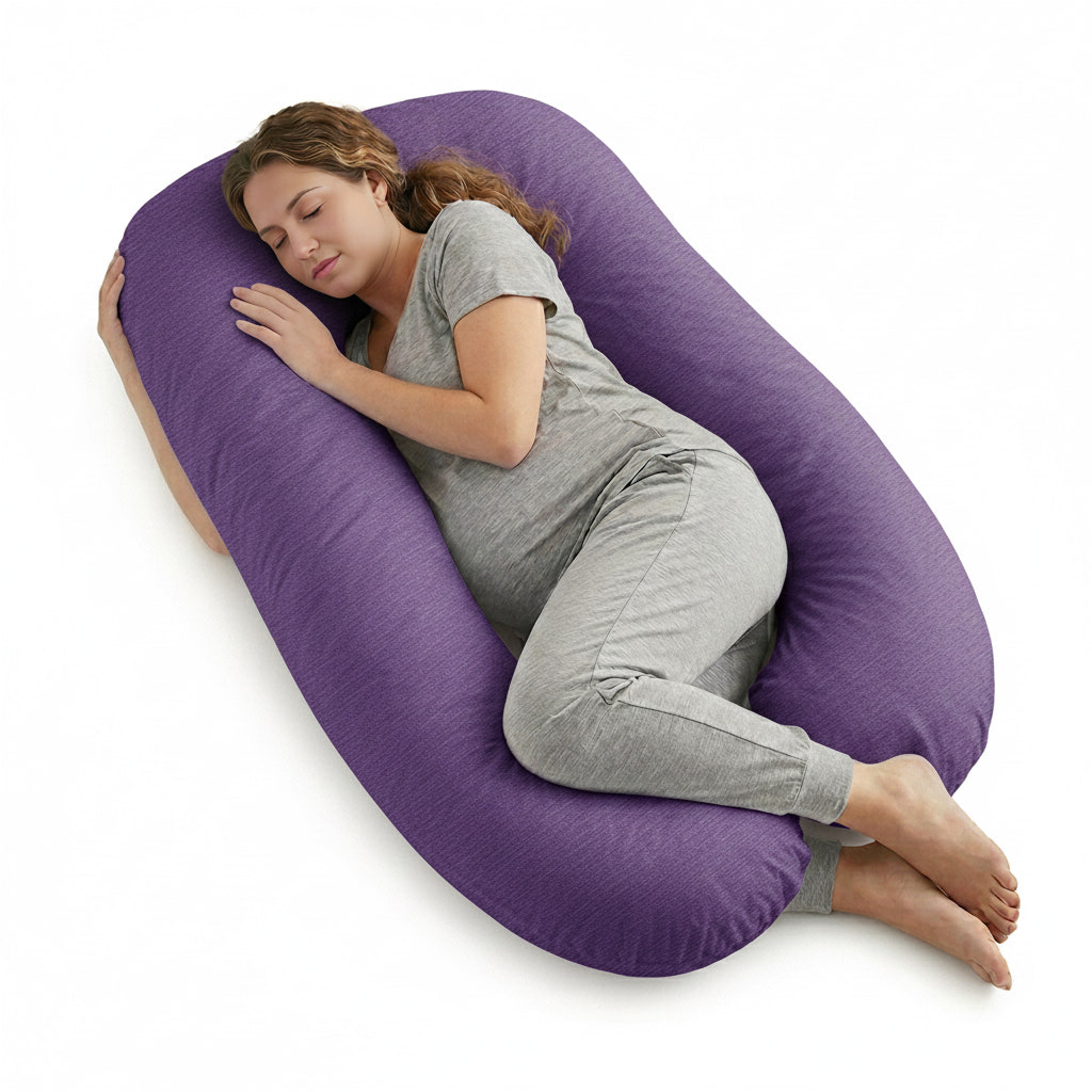 Pregnancy Pillow – U Shaped Full Body Maternity Pillow for Side Sleeping Purple