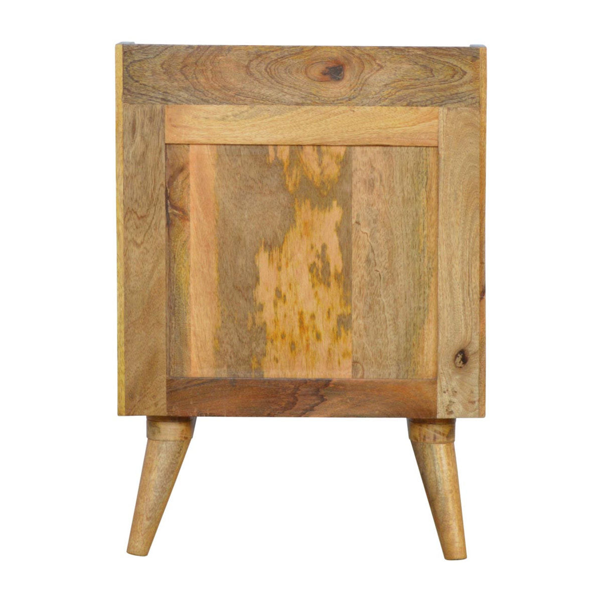 Pink Hand Painted Cut out Bedside Table | Hand-Painted Mango Wood
