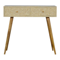 Floral Bone Inlay Console Table