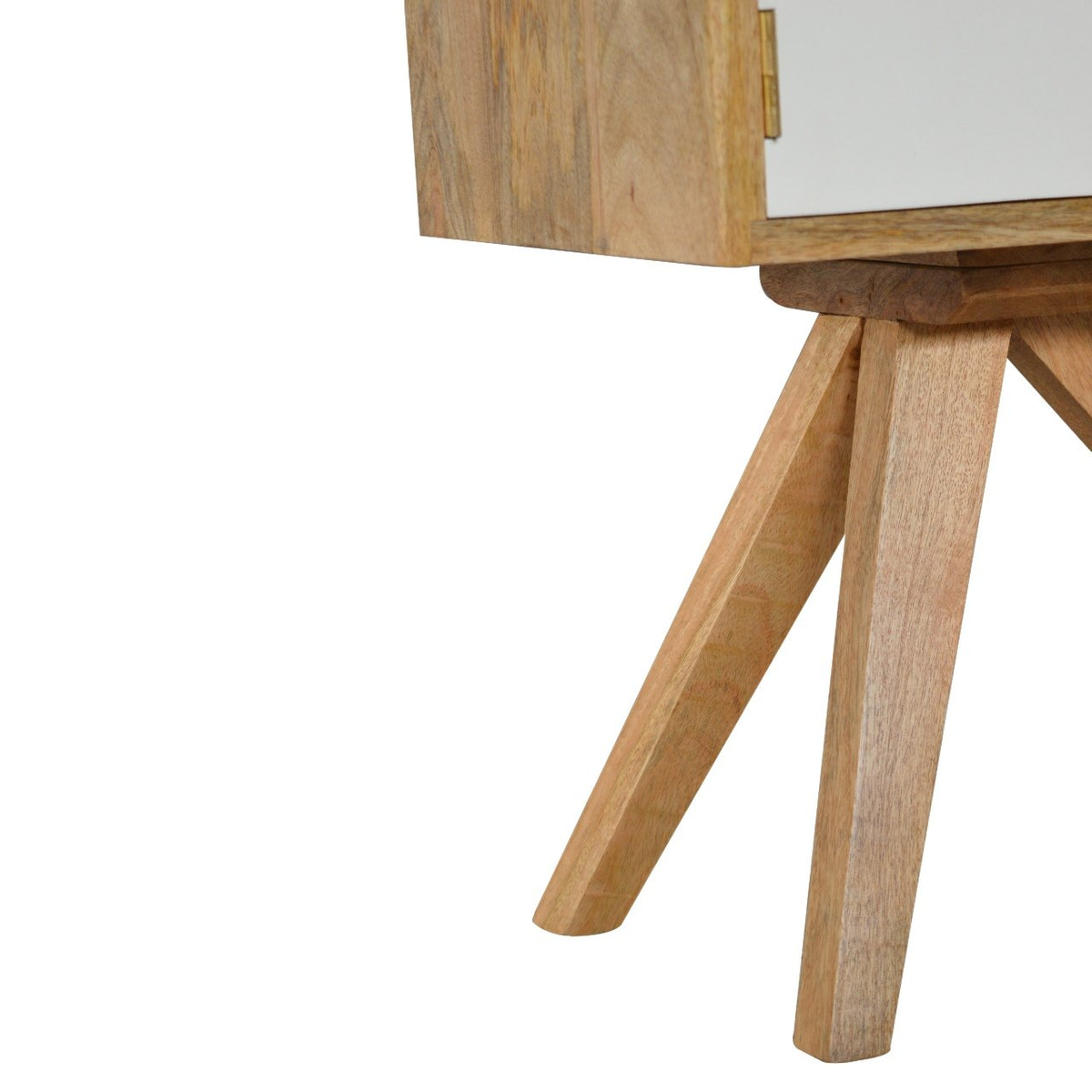 Solid Wood Tripod Bedside Table | Oak Solid Mango Wood