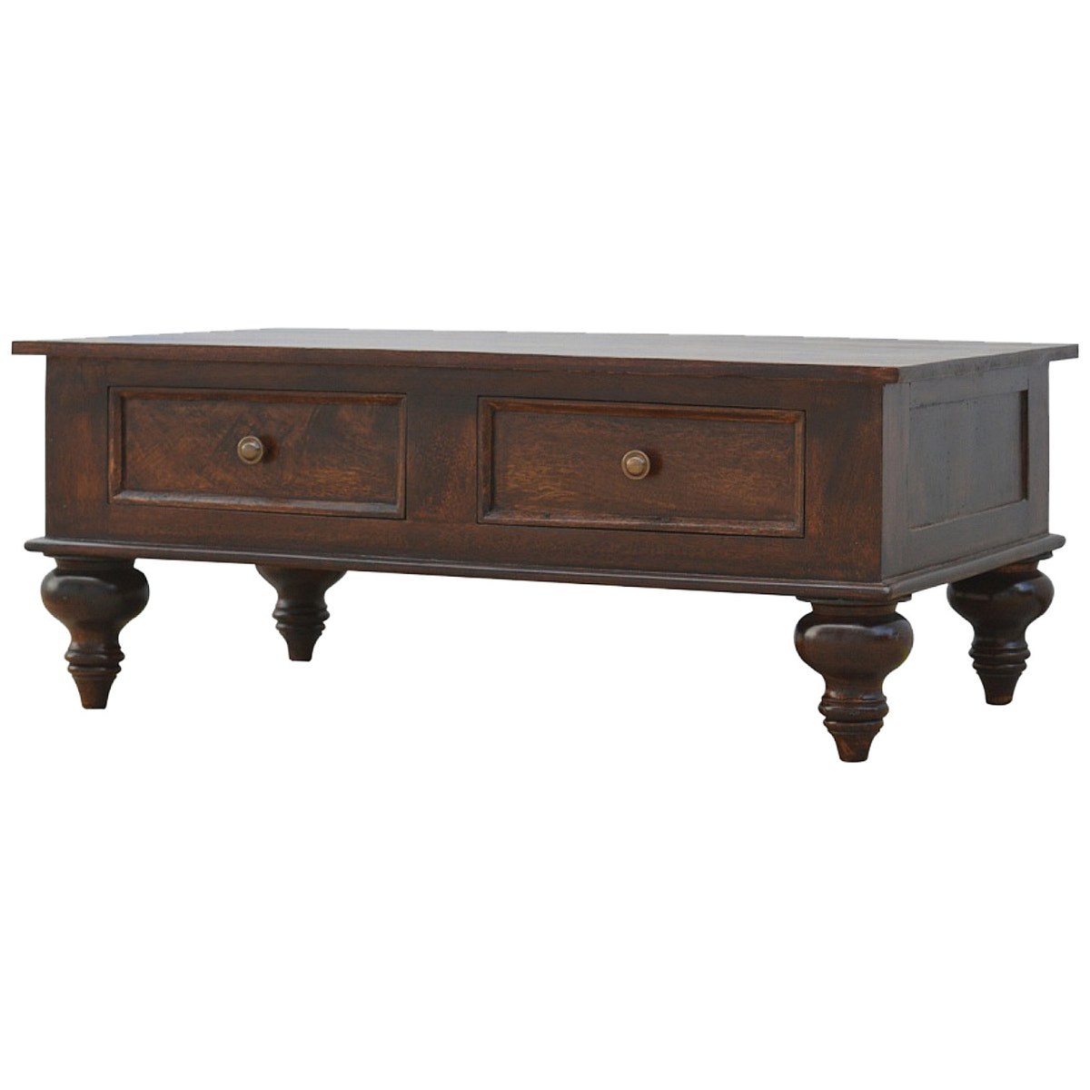 Turned 4-Drawer Coffee Table
