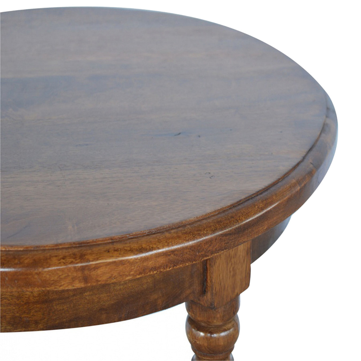 Mango Wood Small Round Tea Table Accent Piece