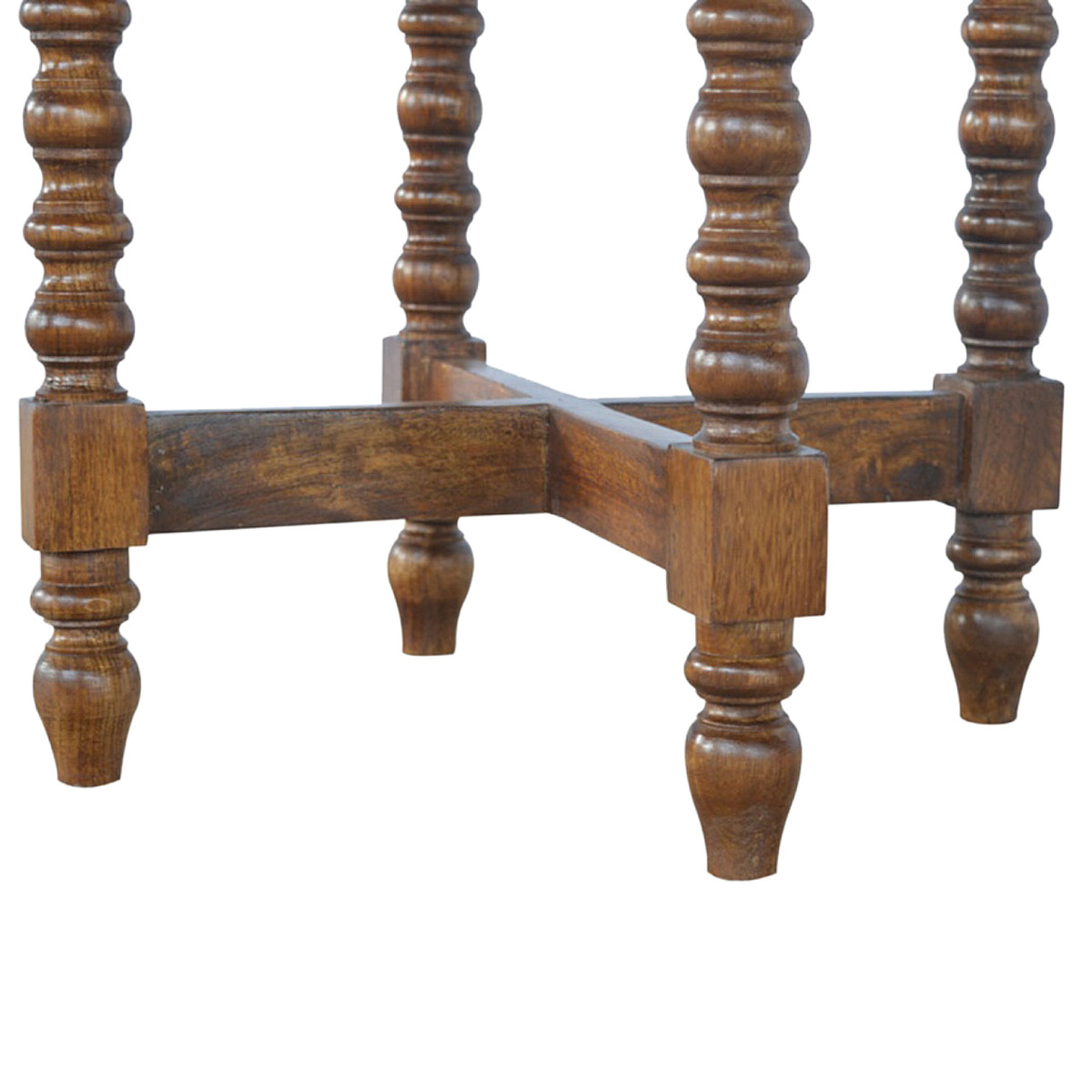 Mango Wood Small Round Tea Table Accent Piece