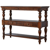 Solid Wood Turned Leg Console Table