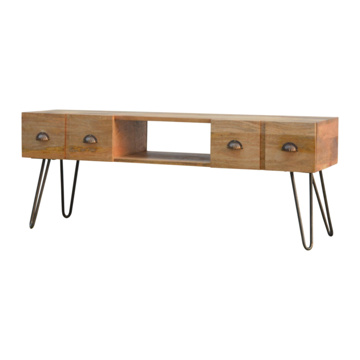 Media unit with Iron Base | Iron & Mango Wood