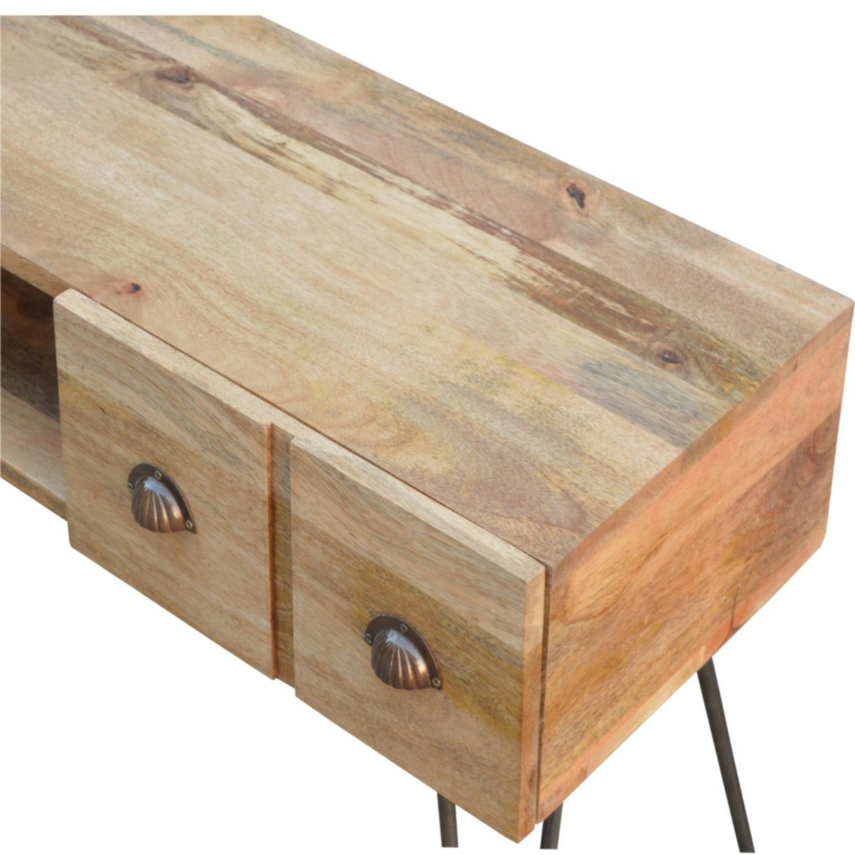 Media unit with Iron Base | Iron & Mango Wood