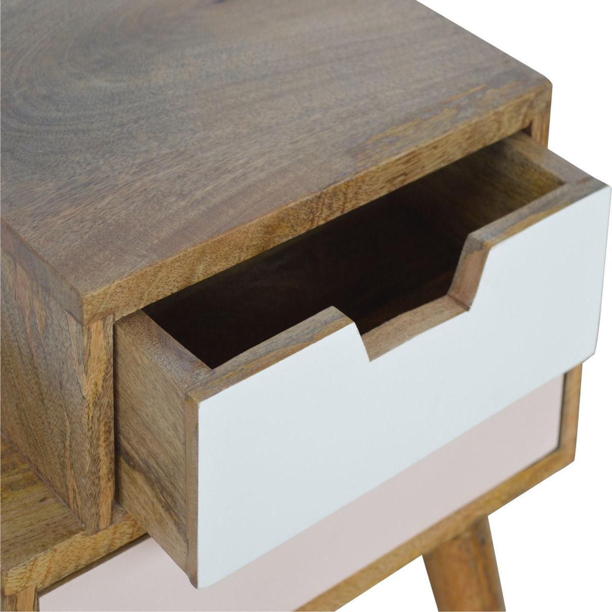 Blush Pink and White Multi Bedside Table