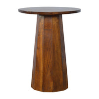 Geometric Brass Inlay End Table Accent Piece