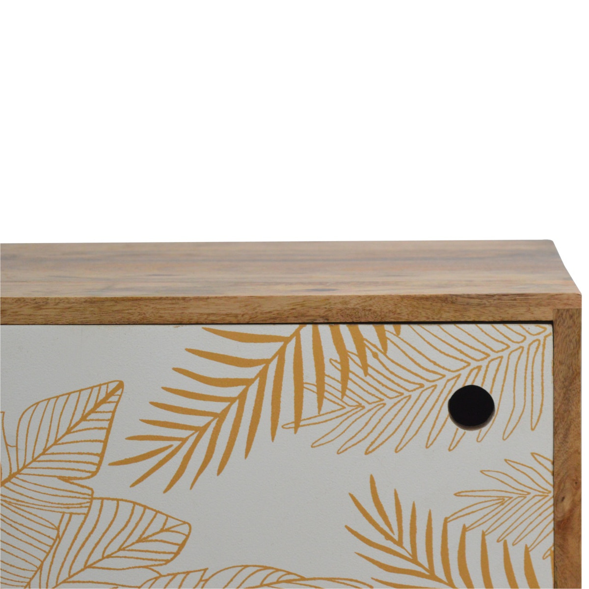 Leaf Screen-printed Bedside Table