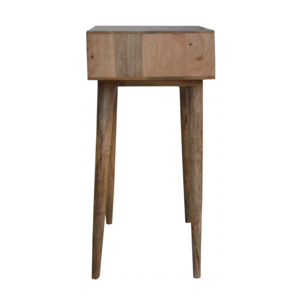 Sleek White Carved Console Table | Hand-Carved