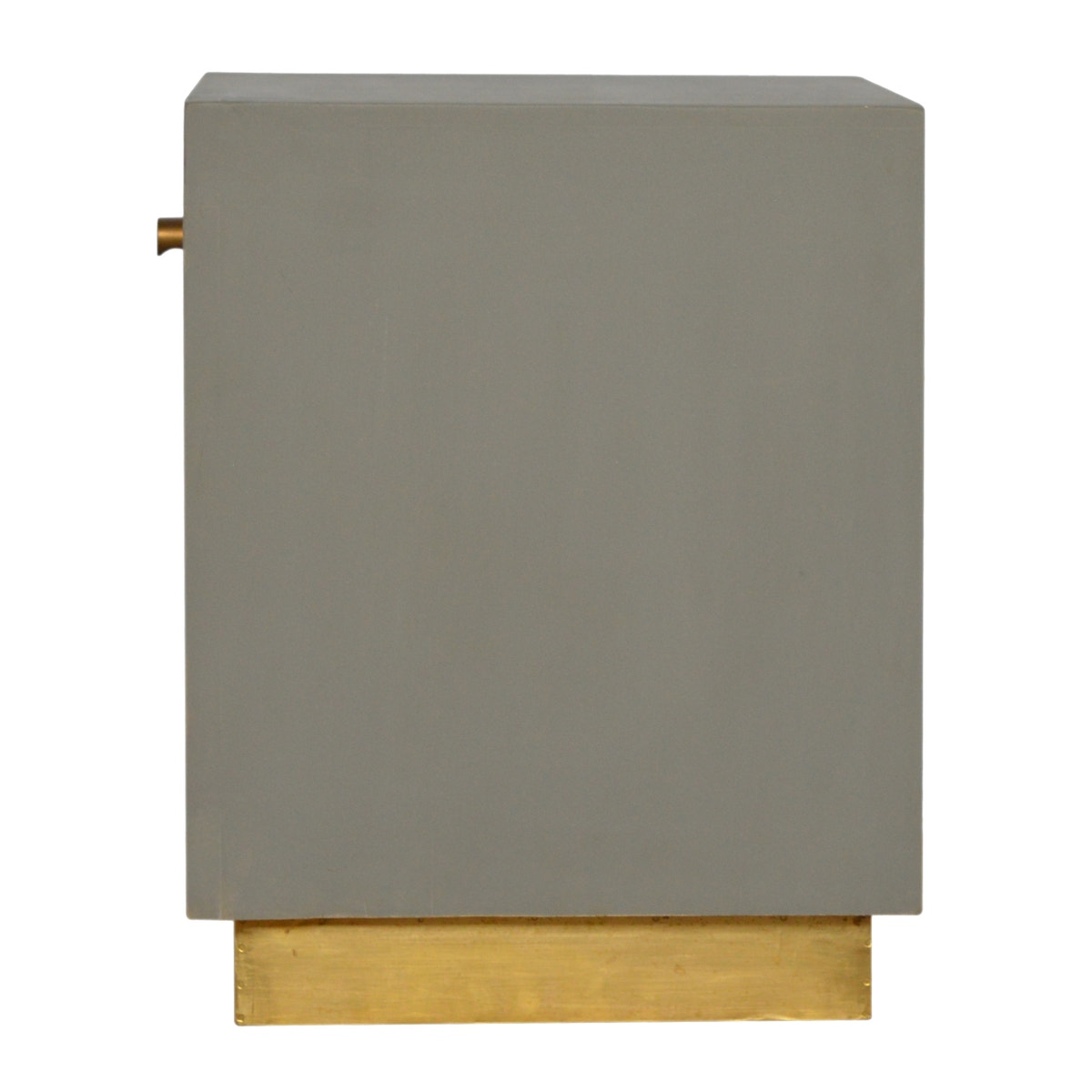 Cement Bedside with Open Slot Bedside Table