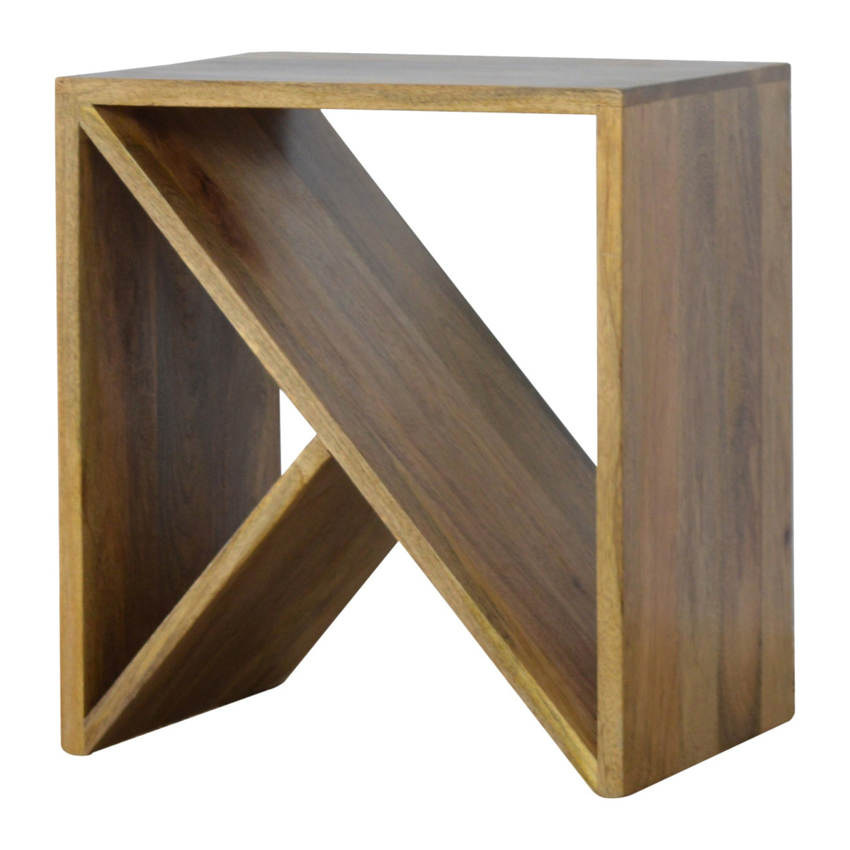 Geometric Library Side Table Accent Piece