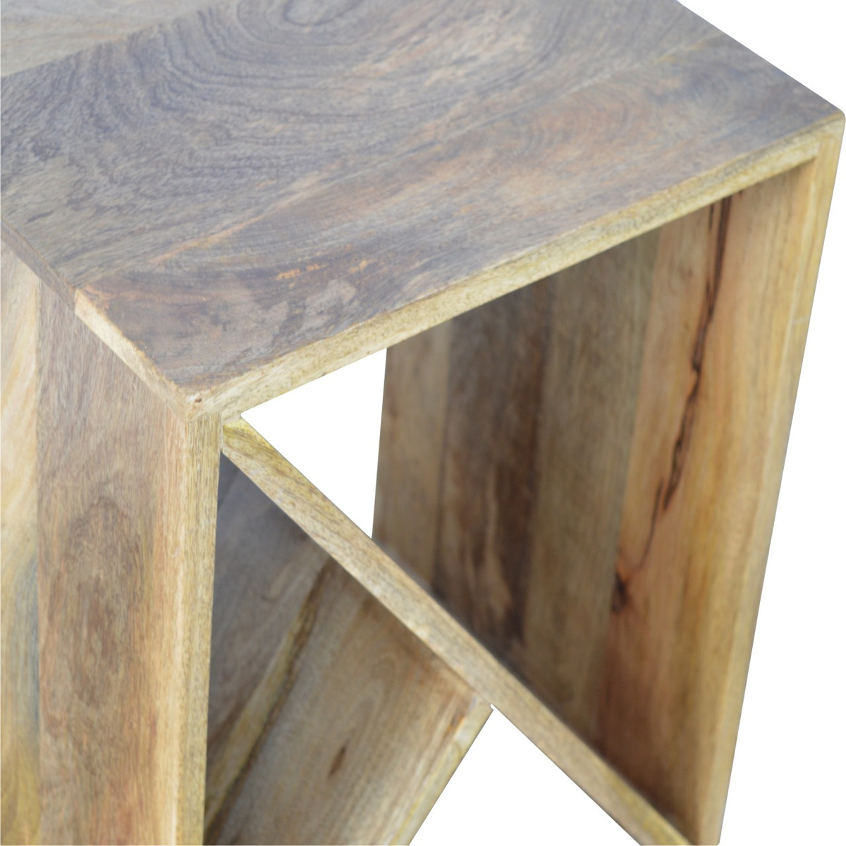 Geometric Library Side Table Accent Piece