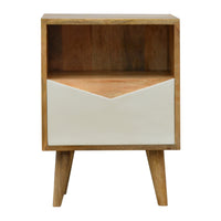 White Envelope Bedside Table