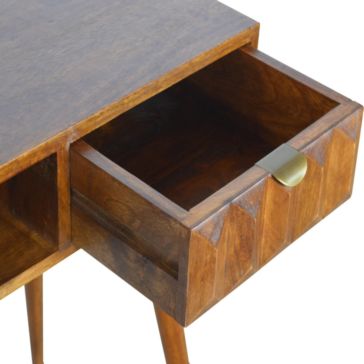 Chestnut Prism Writing Desk | Hand-Carved