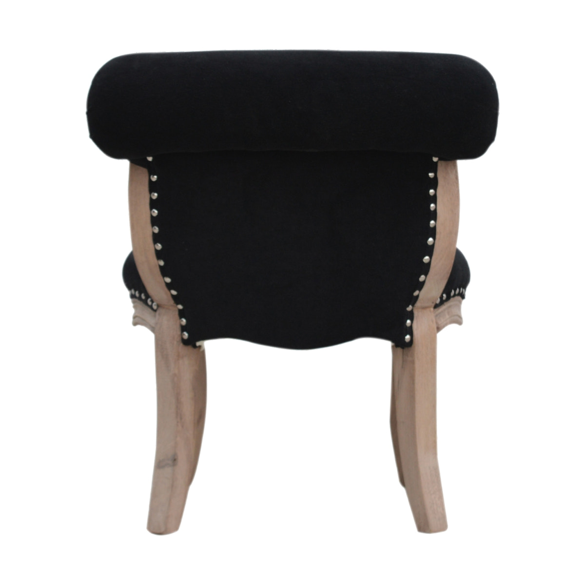 Black Velvet Studded Chair | Cotton Velvet