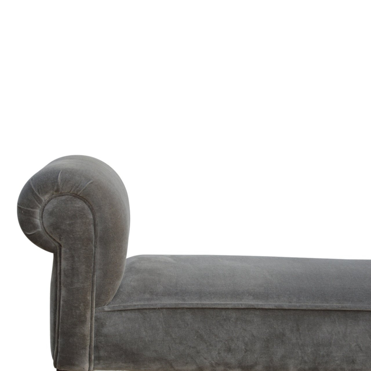 Grey Velvet Bench | Cotton Velvet