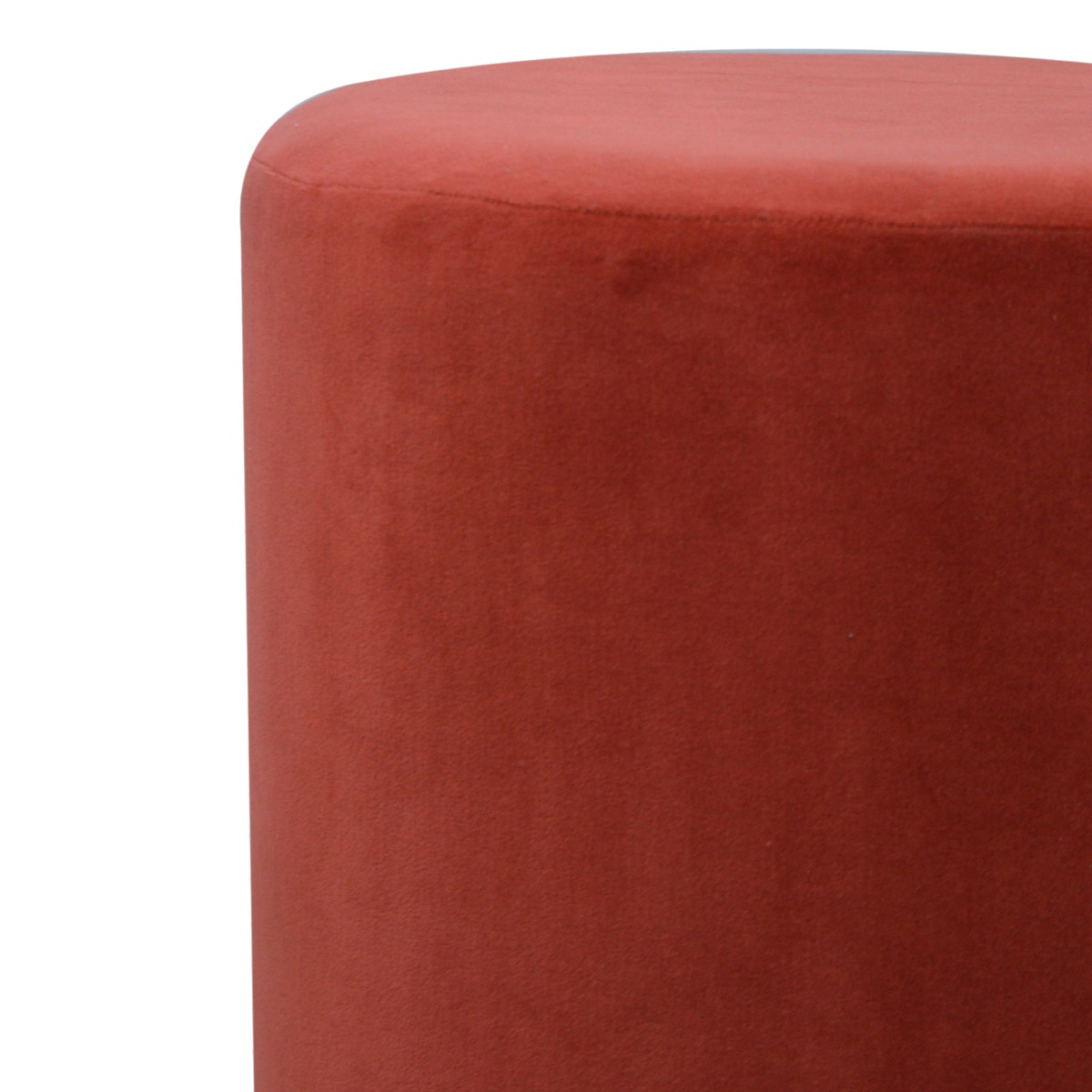 Large Brick Velvet Wooden Footstool | Cotton Velvet