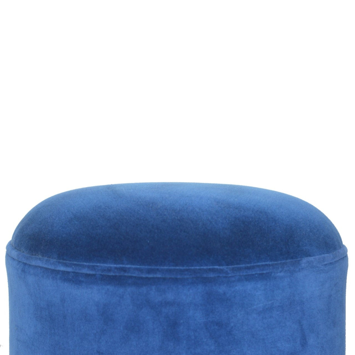 Royal Blue Velvet Nordic Footstool | Cotton Velvet