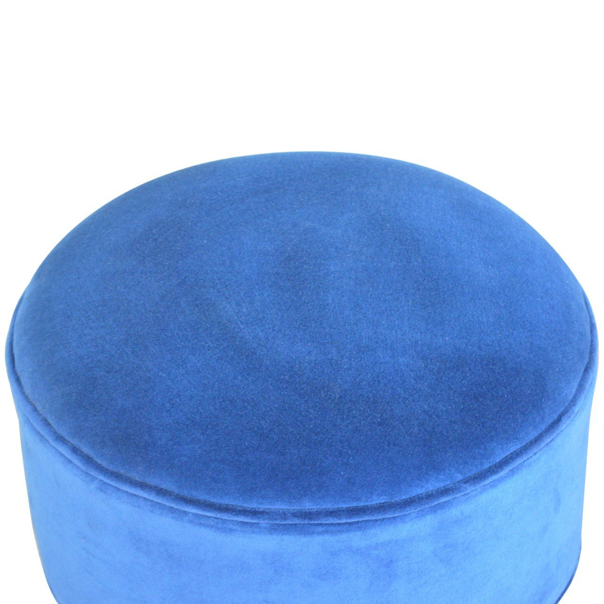 Royal Blue Velvet Nordic Footstool | Cotton Velvet