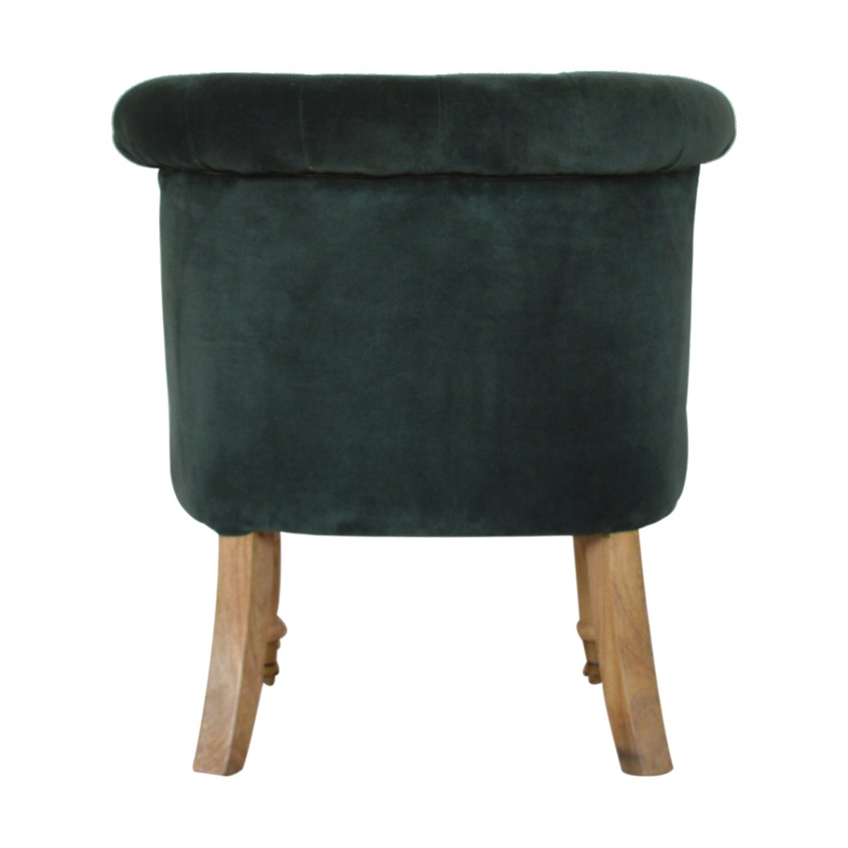 Emerald Velvet Accent Chair | Hand-Carved