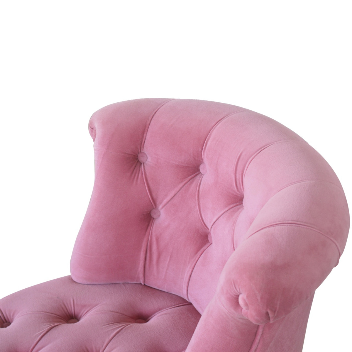 Pink Velvet Accent Chair | Cotton Velvet