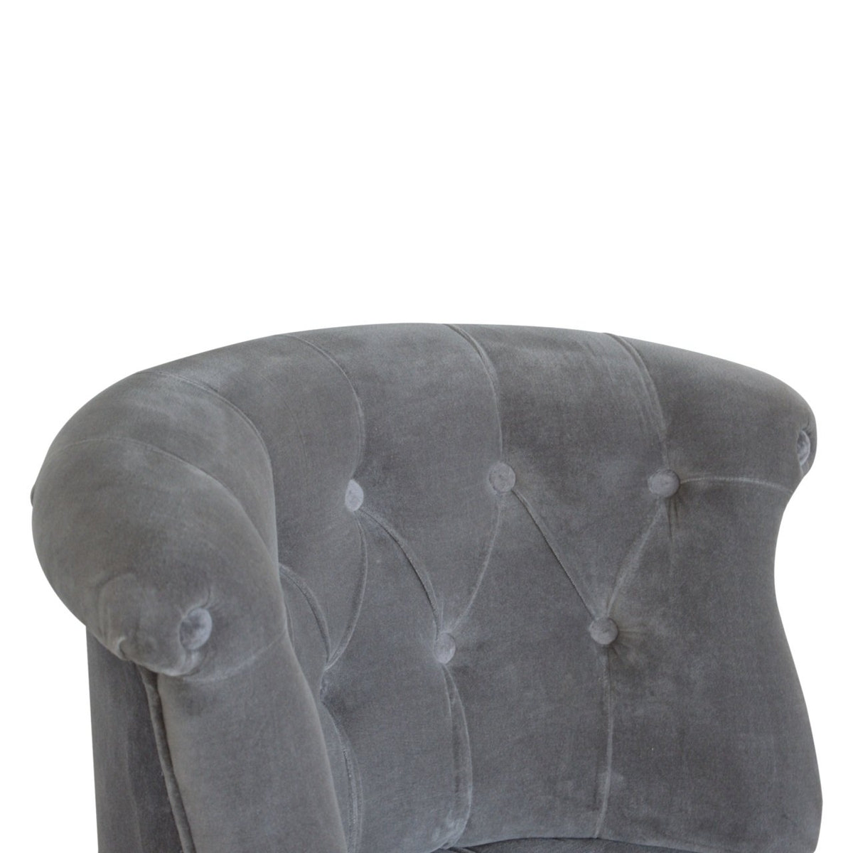 Grey Velvet Accent Chair | Cotton Velvet