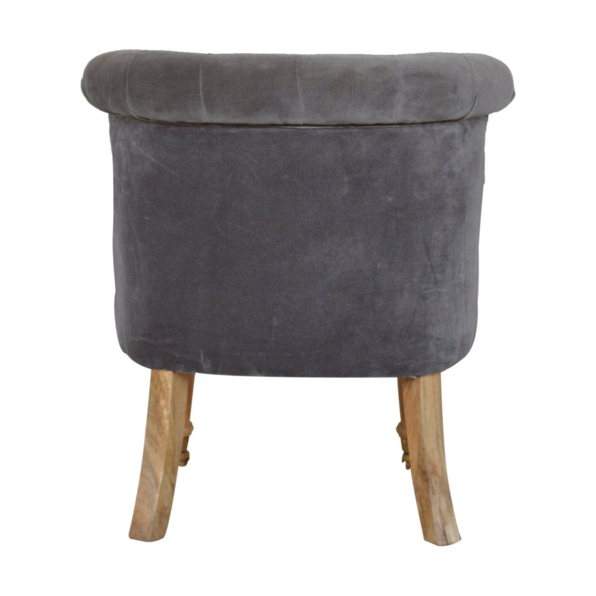 Grey Velvet Accent Chair | Cotton Velvet