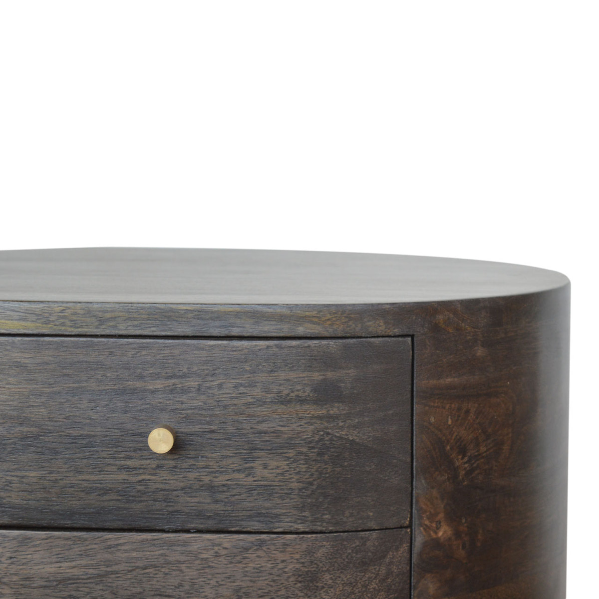 Ash Black Bedside with Brass Legs Bedside Table