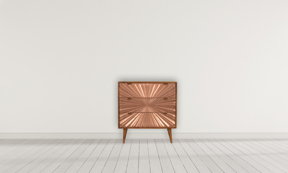 Manila Copper Chest of Drawers | Chestnut Mango Wood