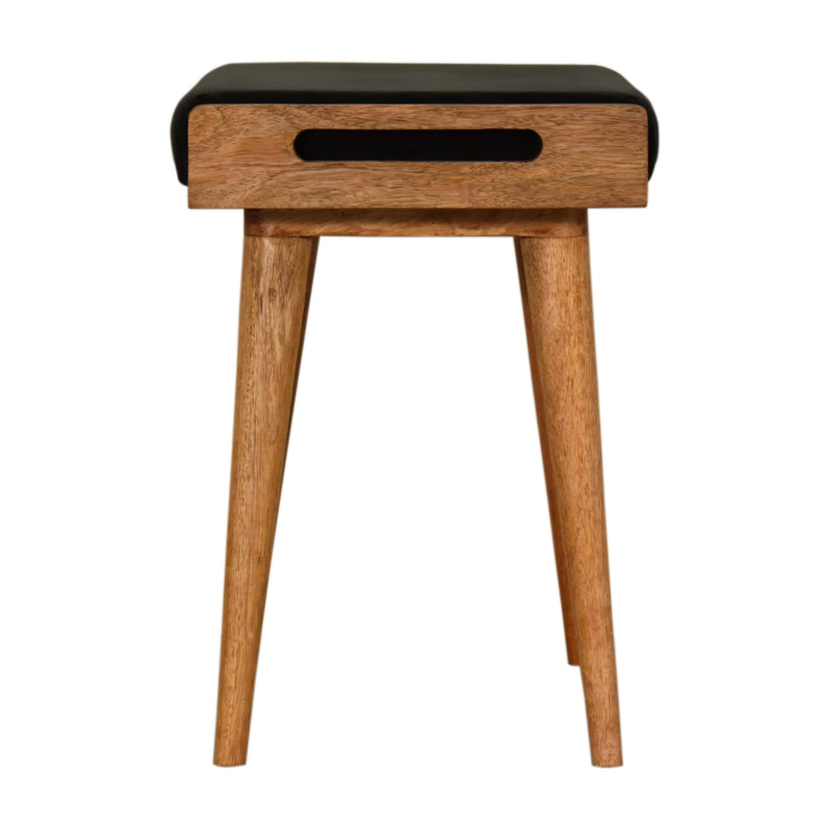 Emerald Velvet Tray Style Footstool | Cotton Velvet