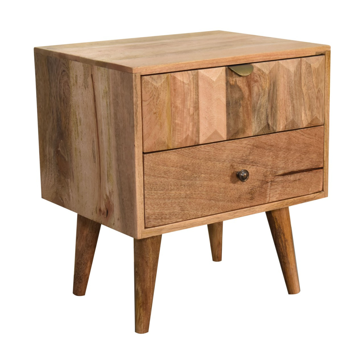Oak-ish Prism Bedside Table