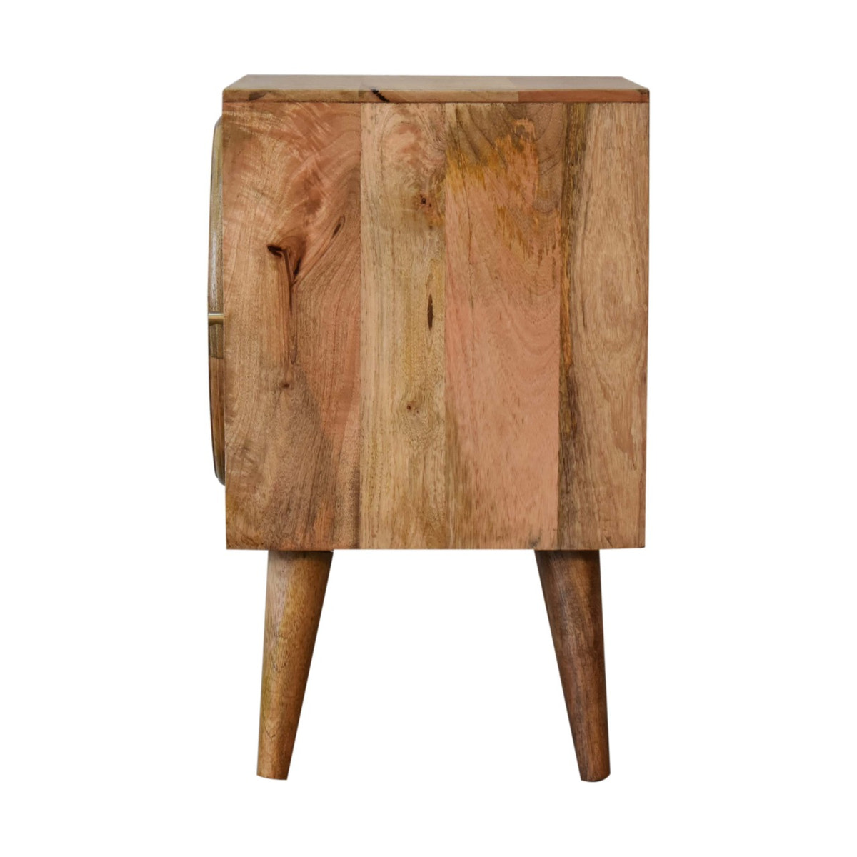 Larissa Door Bedside Table | Oak Rattan